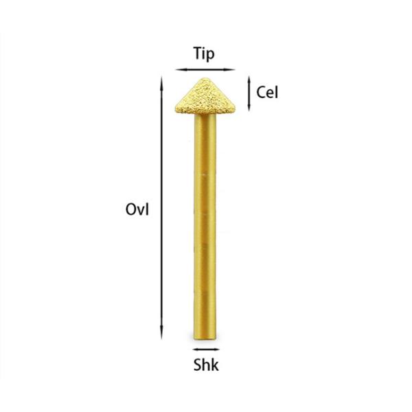 Mushroom Type CNC Router Diamond Engraving Bit Tip 3mm