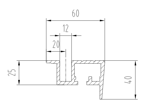 Elevator Car Door Sill For 2 Leafs Side Opening / 4 Leafs Center Opening Operator