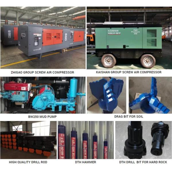 350m depth crawler portable hydraulic underground deep water well drilling machine