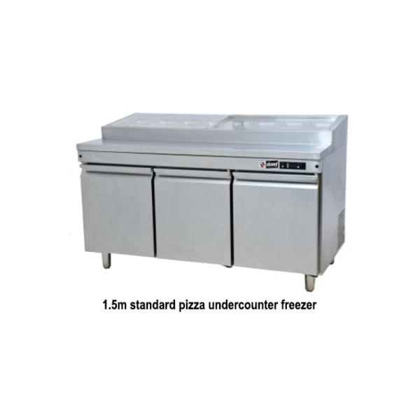 Pizza 3 Door Undercounter Freezer Stainless Steel Commercial Worktop Freezer