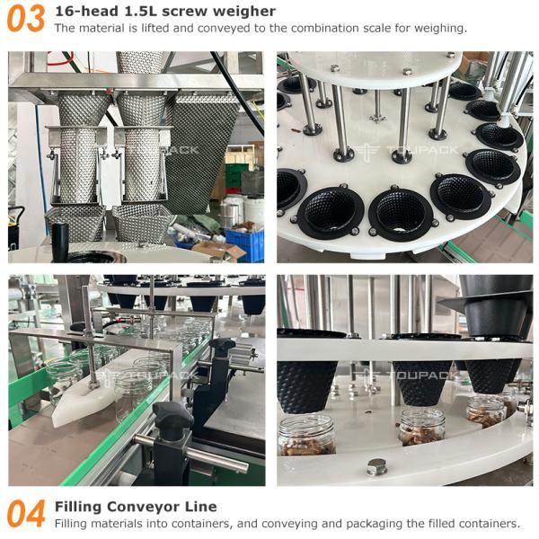 Combination weigher MAP Packaging Machine with Multihead Weigher for Fresh Meat & Ready Meals