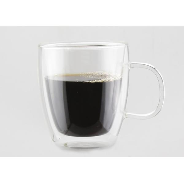 High End Double Walled Glasses With Handles , Double Layer Glass Cup
