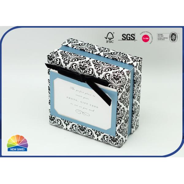 4c Print Pattern Rigid Neck Box Matte Lamination Flocking Bowknot
