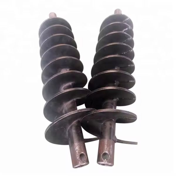 Rust-Resistant High Tensile Strength Earth Auger with Flexible Design for Tractor-Mounted Drilling in Hard and Frozen Soil