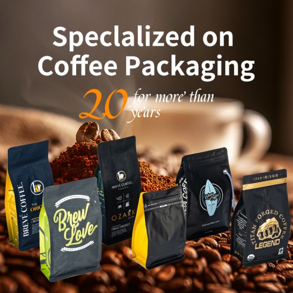 Lightweight Design Black Plastic Flexible Food Packaging Bag Ziplock Pouch Flat Bottom Coffee Bags