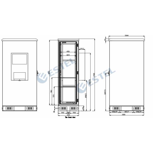 42U IP65 Telecom Cabinets With Air Conditioner