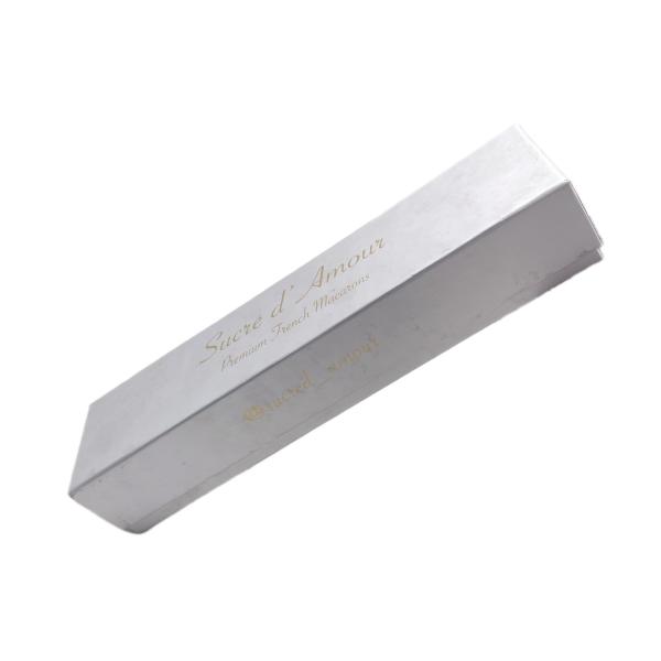 Luxury 12 Pcs Macaron Packaging Silver Kraft Paper Box With Plastic Inner