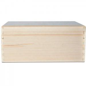 China Customized Large Lidded Wooden Box Toy Keepsake Plain Unpainted on sale