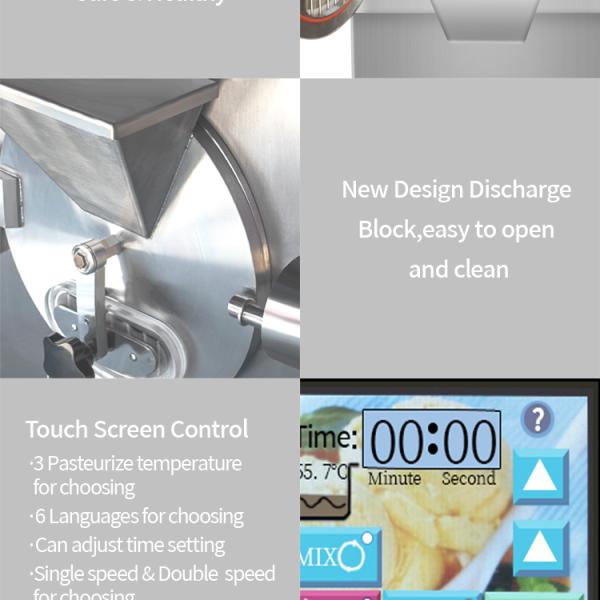 Pasteurized Hard Ice Cream Machine Pasteurizer Gelato Batch Freezer Heat and Freeze Combined Italian Ice Machine