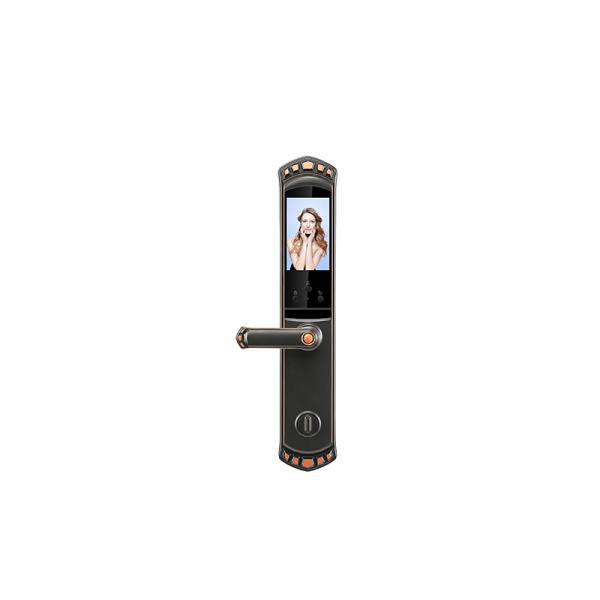 Red Bronze 3D Face Door Lock With Video Intercom Function With 6068 Mortise