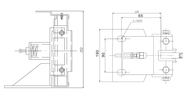10mm Rail Elevator Spare Parts 2.5m/S Elevator Sliding Guide Shoe