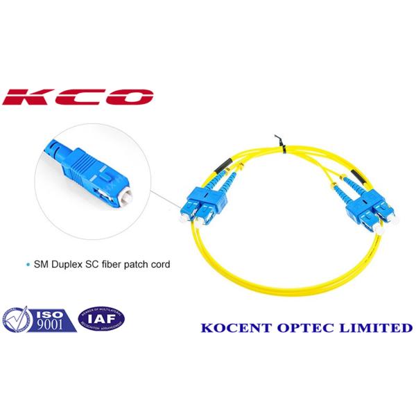 Single Mode Duplex SC/UPC Fiber Optic Patch Cord with 2.0mm Diameter and PVC LSZH Cover