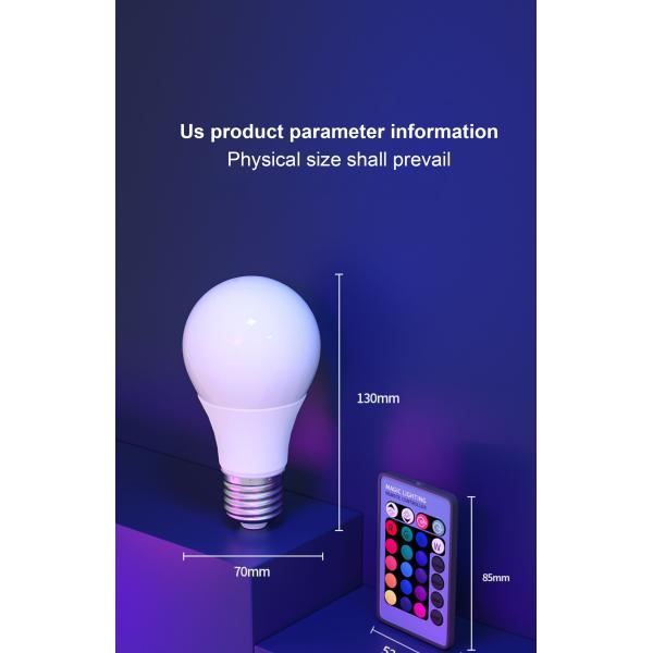 220v E27 Screw Light Controlled LED Color Remote Control Bulb for Mood Atmosphere Lamp