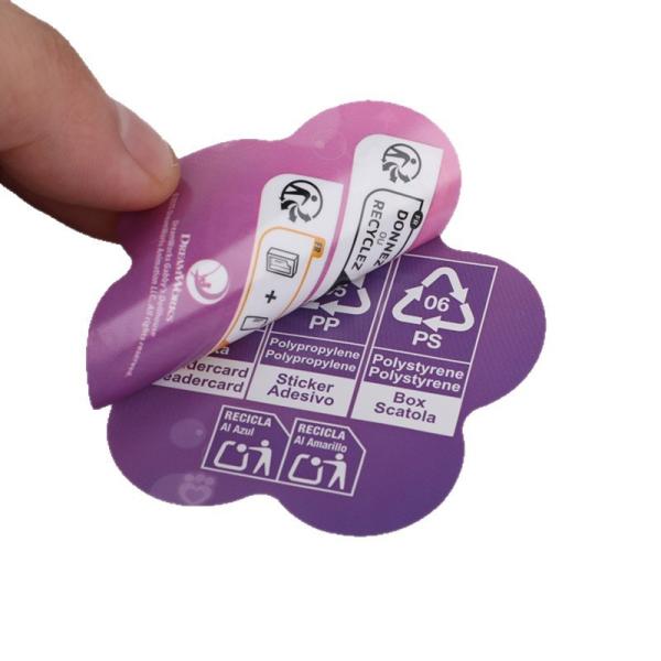 Multi layer seal label customization cosmetic sticker folding instructions double-sided double-layer