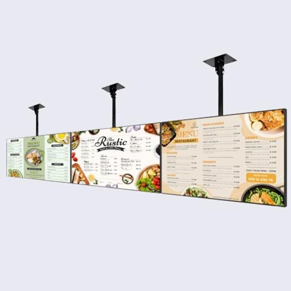 Wall Mounted Digital Signage with 8ms Touch Response Speed, 1080p Decoding, and 10-point Capacitive Touch Screen