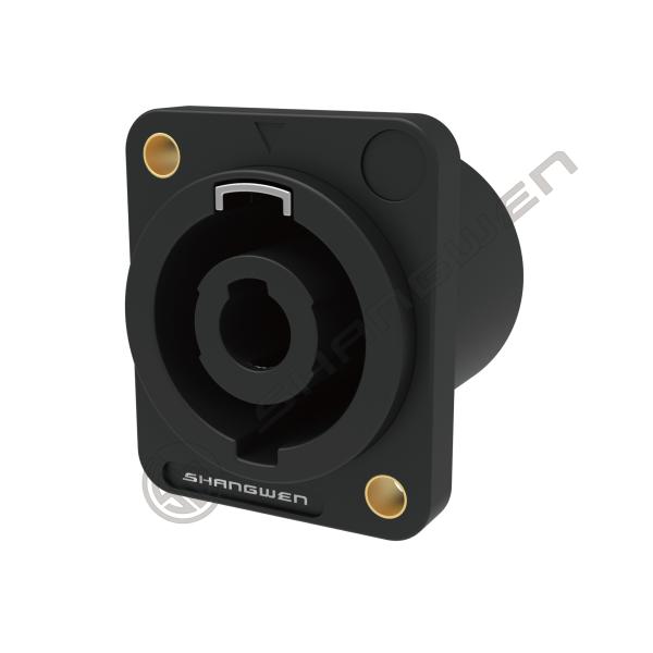 D-Shape 4-Pin Industrial Electronics Loudspeaker Chassis Latch Lock Plastic Copper Male Bronze Pillar Speaker Connector