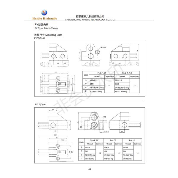 Priority Steering Orbital Valve PRD STATIC Signal For Load Sensing Steering Unit HKUS