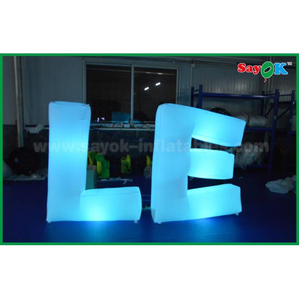 Lingting Nylon Inflatable Lighting Decoration , Inflatable Letters With Blower And Remote Controller