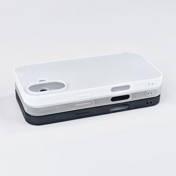 Custom Sublimation Iphone 16 TPU Silicone Phone Case With Aluminium Sheet Blank Mobile Phone Cover