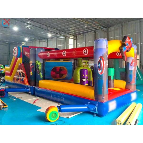 Super hero inflatable obstacle course product view