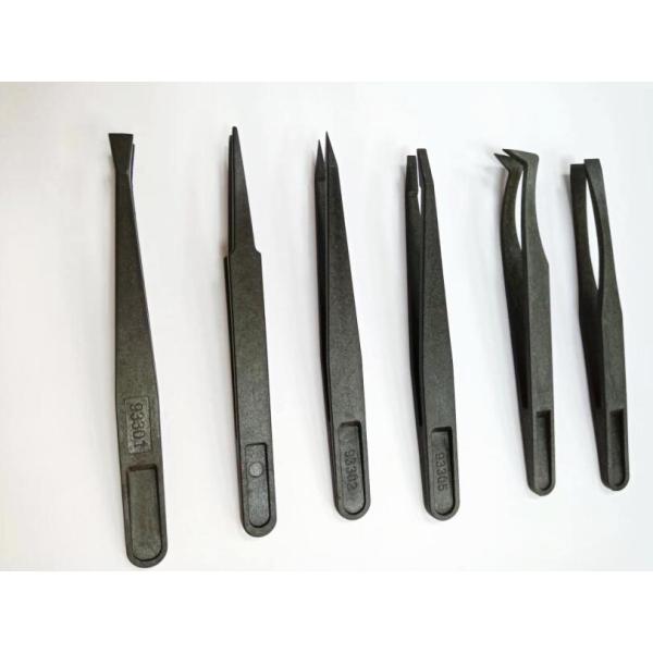 Black Anti Static Tweezers Economic 933 Series Flat Tip Sharp Point All Available