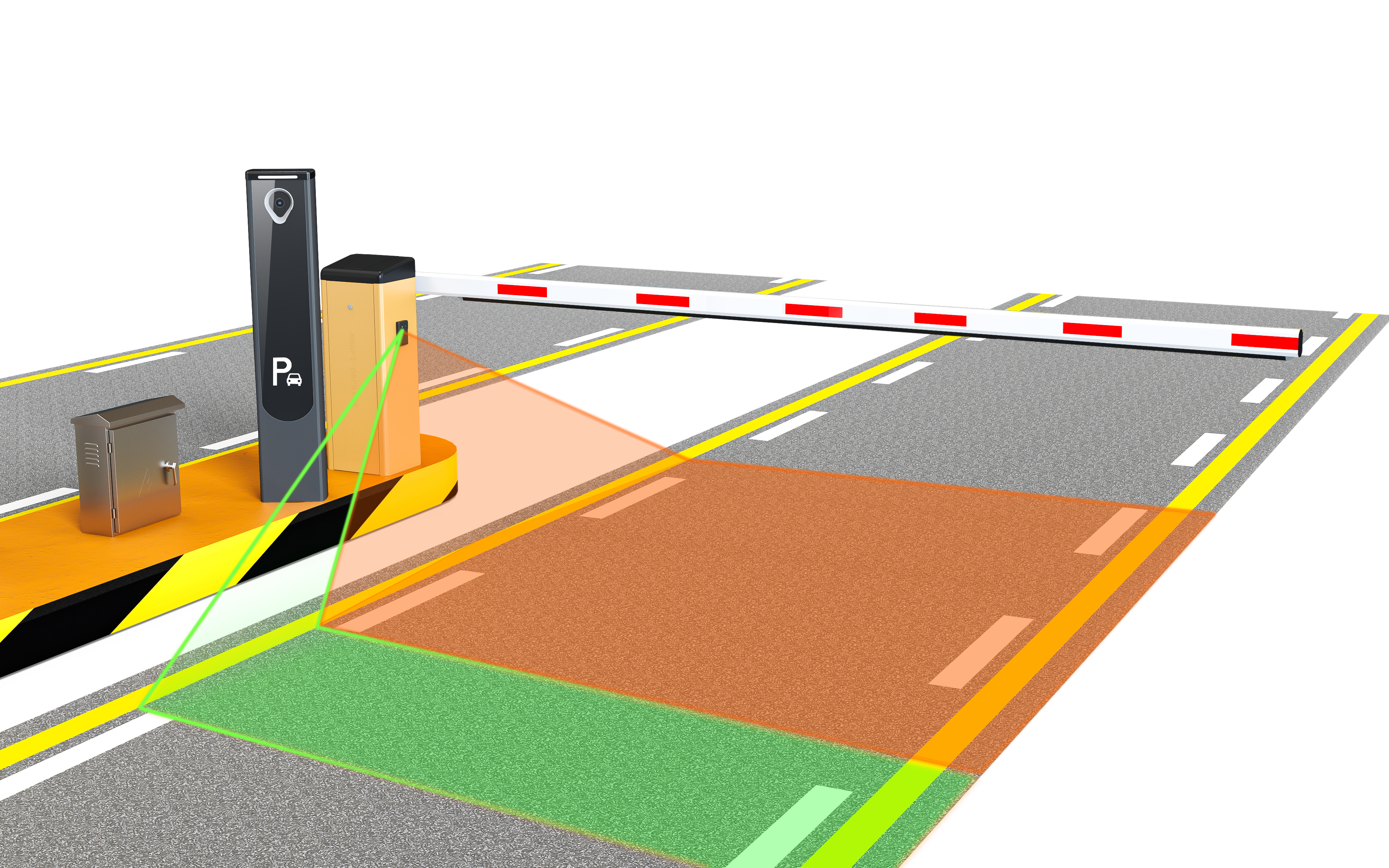 79GHz Millimeter Wave Barrier Gate Radar with Anti Crush Trigger Detection Bluetooth Debugging and RS485 Output