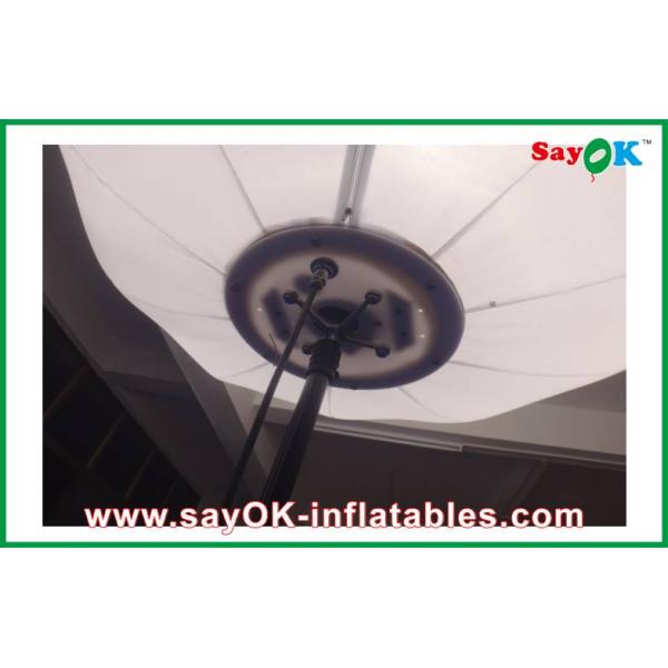 White Inflatable Lighting Decoration Stand Ball With Mental Frame