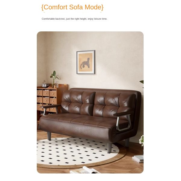 Vintage Multi-functional Foldable and Extendable Sofa Bed Three Modes Leisure Sofa Chair Single Cloud Sofa Bed for Living Room