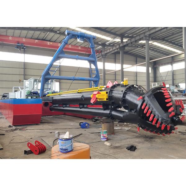 High-Performance Cutter Suction Dredger with a red color for Versatile Sand Mining
