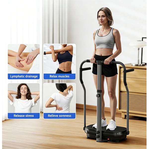 Vibration plate exercise machine side view