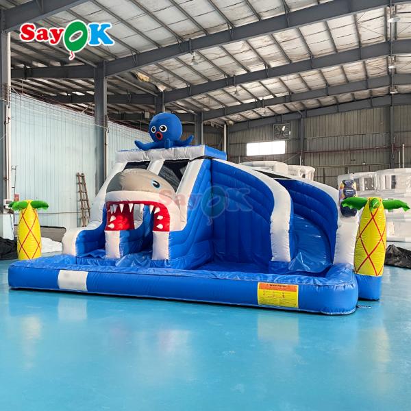 Large Inflatable Combo Slide Shark Inflatable Water Slide Pool Commercial Inflatable Water Slide for Wholesale