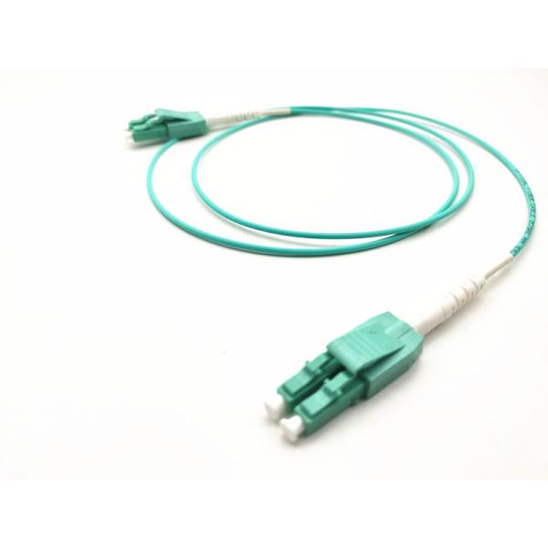 PVC LSZH Jacket Fiber Optic Patch Cables LC Duplex Uniboot OM4 High Density