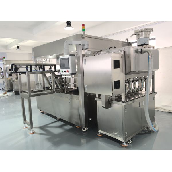 High-speed Electric Automatic Spout-top Bag Filling Capping Machine Labeling Easy Operate for Liquids Pastes Water-based