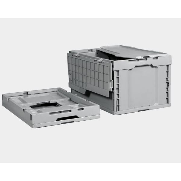 Storage Cloth Grocery Crate with Lid Foldable and Stackable Internal Size 555*360*300mm