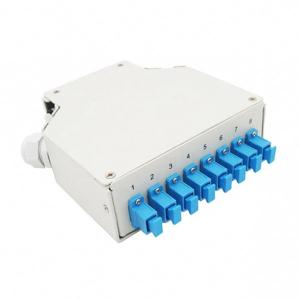 China 8 Port Din Rail Mounted Fiber Optic Din Rail Terminal Box With Sc/Upc Adapter Singemode Pigtails on sale