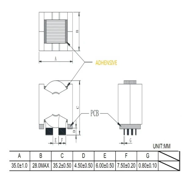 SMD Type Ferrite Core High Frequency Transformers for Electronic Vehicles