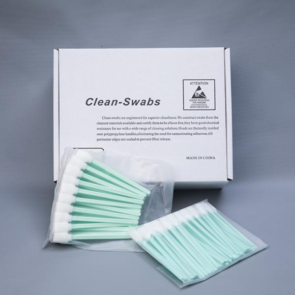 Rectangular foam swabs in cleanroom packaging
