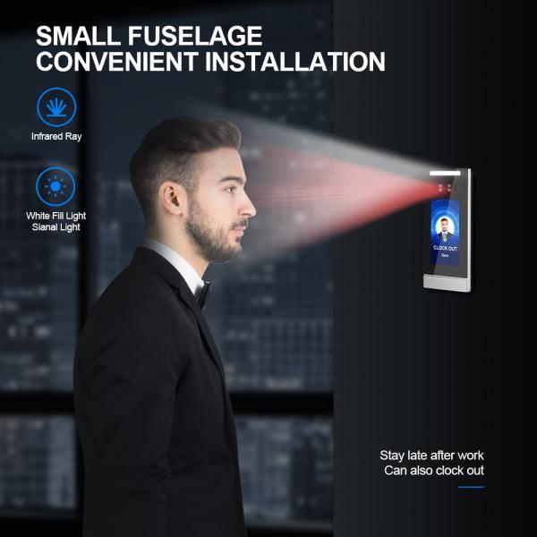 SDK Smart 6mm 2.2m Height Face Reader Attendance Face Recognition Device