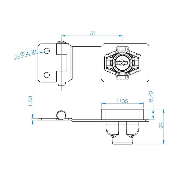 High Quality Hasp Lock for Takeout Box
