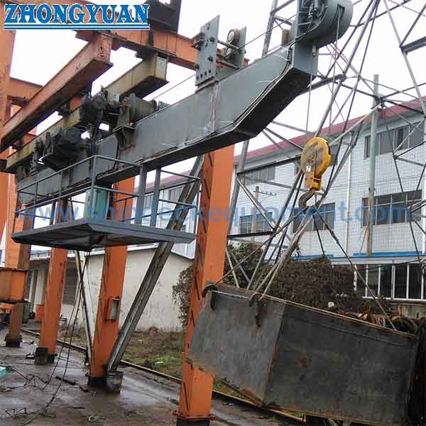 Two Hooks Horizontal Gantry Provision Crane Ship Deck Equipment