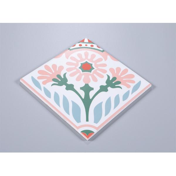 Pink Ceramic Rustic Tile 20x20cm Clay Indoor Wall Floor Tile