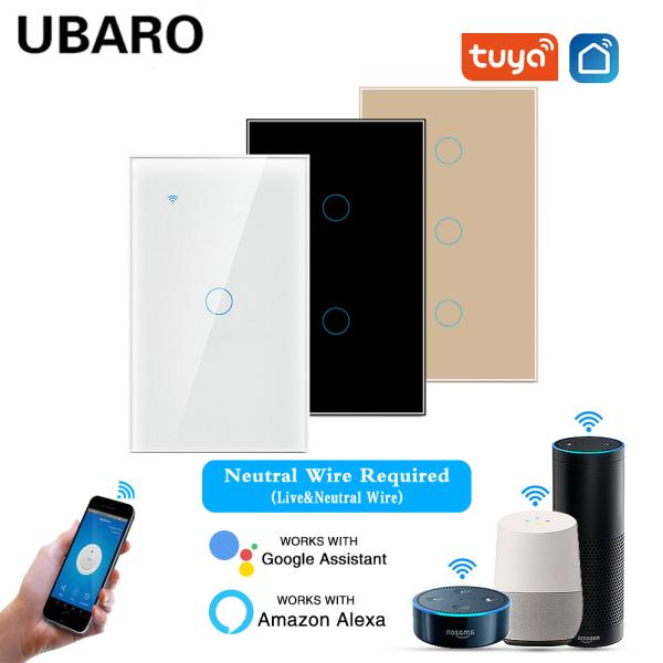 3gang Need Neutral Wire Control Smart Light Switch With App Control Voice Control Manuel Control Timing Set
