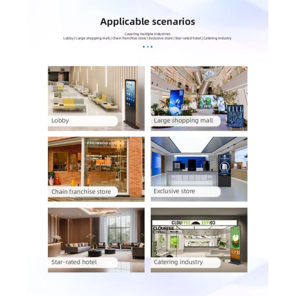 43-Inch Vertical Advertising Touch Control Display Customizable Floor-Standing Indoor Digital Signage Machine