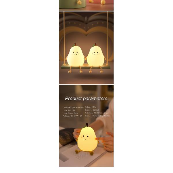 RGB USB Rechargeable LED Night Light Lamp Switch Control Timing Adjustable Brightness Cute Modern Design Small Size Bedrooms