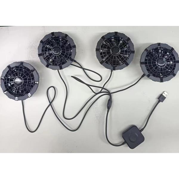 Fan 4pcs Keep Inside Clothes Cooling Jacket Fan With Four-Way Controlled Wire