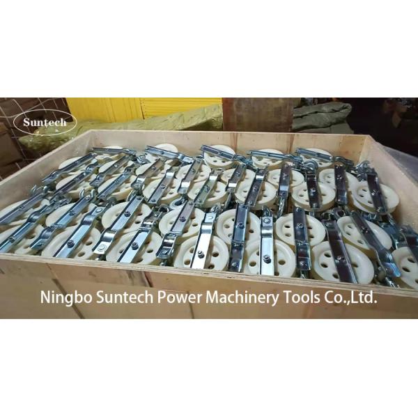 508 X 75MM 60KN Overhead Line Stringing Pulley Conductor Stringing Blocks