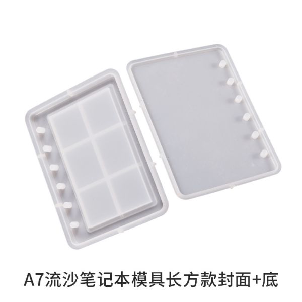 Crystal dropper mirror resin ice cream rectangular quicksand notebook cover silicone mold wholesale