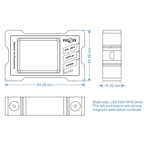 High Accuracy Two Axis Inclinometer Tilt Angle Meter IP54