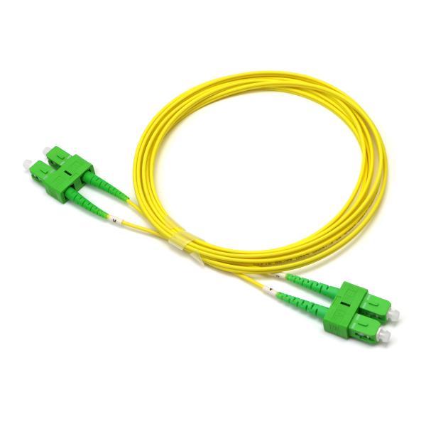 Single Mode Duplex Fiber Optic Patch Cord SC/APC-SC/APC SM DX Connectors