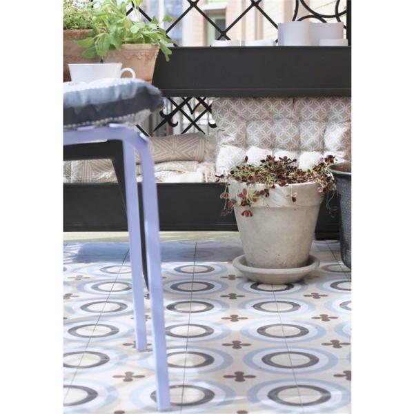 20x20cm Ceramic Rustic Tile Non-Slip Floor Wall Blue Black Beige